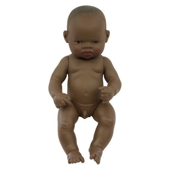 Products MINILAND Doll African Boy 38cm Polly Bag Anatomically Correct Baby Doll