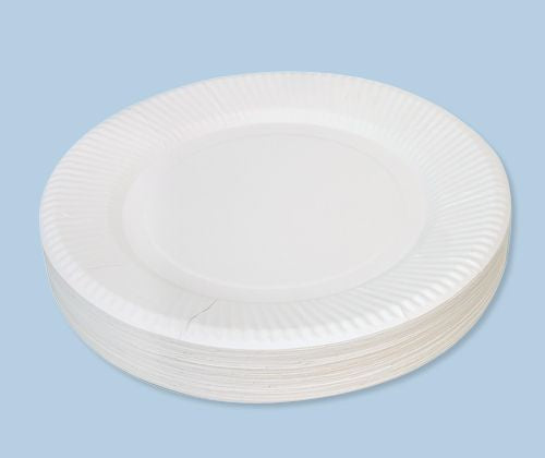 Paper Plate WHITE 18cm 50’s