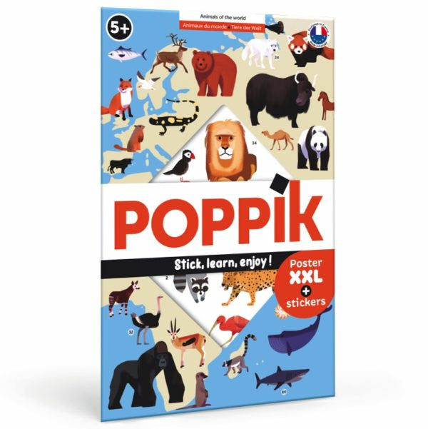 Poppik Art Kit - Discovery Stickers - Animals of the World