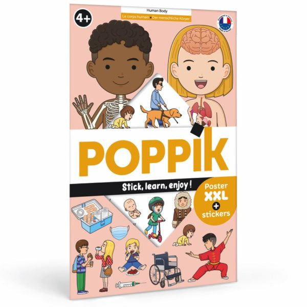 Poppik Art Kit - Discovery Stickers - Human Body