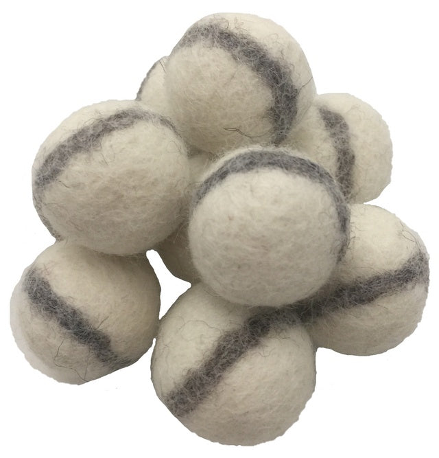 PAPOOSE White Felt Rock Balls - 3.5cm - Set of 20