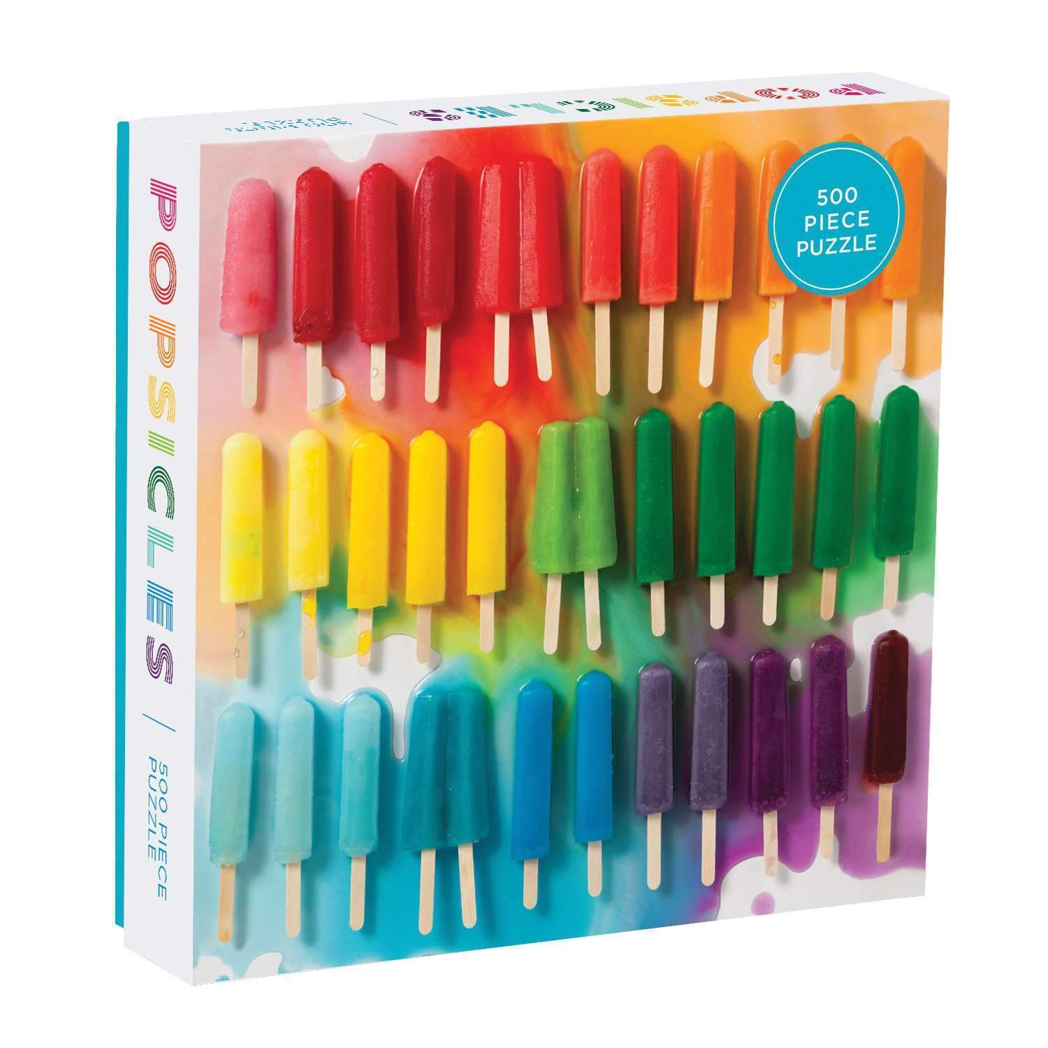 Galison Puzzle - Rainbow Popsicles - 500 Piece