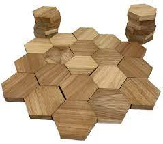 Papoose - Hexagon Set Natural - Set of 45pc