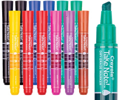 Crayola Whiteboard Markers 12’s - Chisel Assorted